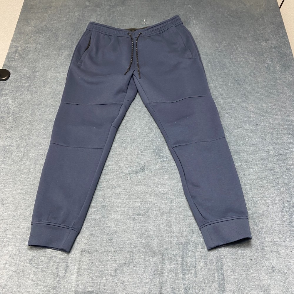 American Eagle Joggers Pants Mens L Navy Blue Drawstring Streetwear Tapered Leg